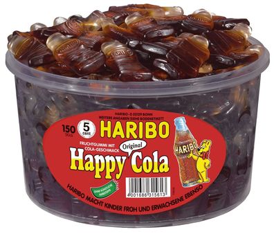 Haribo 201526008 Fruchtgummi - Happy Cola, 150 Stück