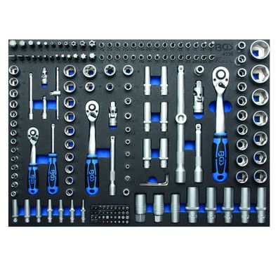 BGS 3/3 Werkstattwageneinlagen: 192-tlg Steckschlüssel-Satz Pro Torque - 40