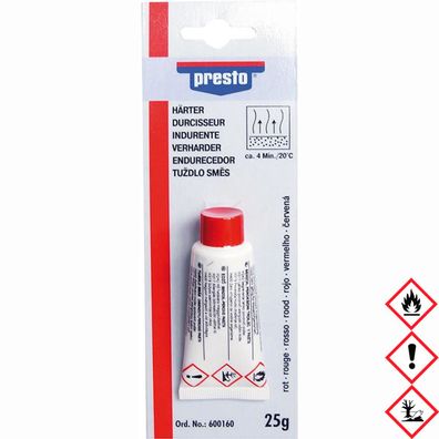 Presto Härter für Polyester Spachtel und Harzprodukte rot 25g