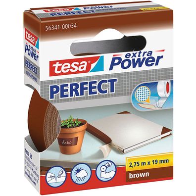 Tesa extra Power Gewebeklebeband reißfest einfach beschriftbar braun