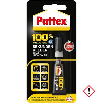 Pattex Sekundenkleber Extra Stark Lösemittelfrei Flexibel 3g