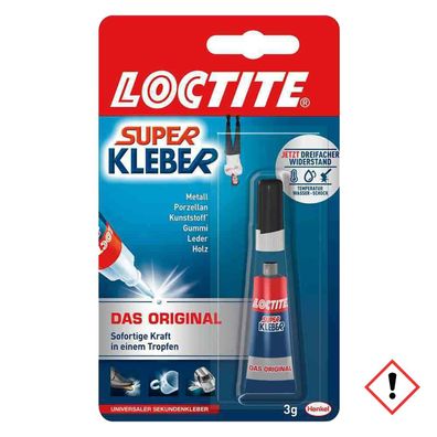 Loctite Universal Sekundenkleber flüssig superstark praktische 3g Tube