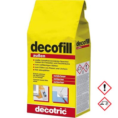 Decotric Decofill Außenspachtel Witterungs und wasserbeständig 1000g