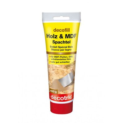 decotric decofill Holz MDF braun sehr gut schleifbar Spachtel 400g