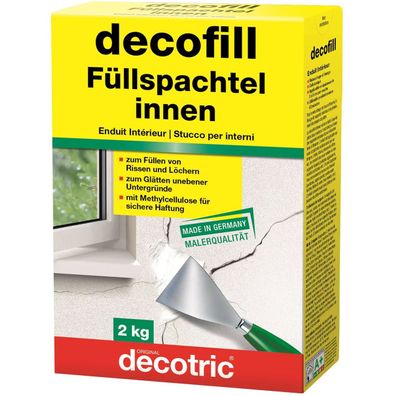 Decotric Decofill Spachtelmasse Gipsspachtelmasse für innen 2000g