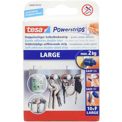 tesa Powerstrips Large Doppelseitiger Selbstklebestreifen ablösbar