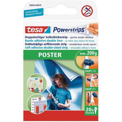 tesa Powerstrips Poster Spurlos abloesbar auch für Bilder und Plakate