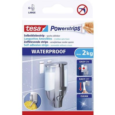 tesa Powerstrips Waterproof Large Selbstklebestreifen Inhalt 6Stück