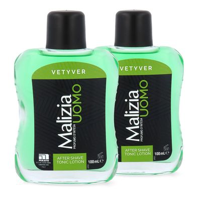 Malizia UOMO Vetyver After Shave Rasierwasser 2x 100ml