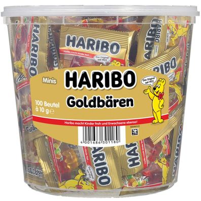 HARIBO 30118 Fruchtgummi Goldbären Minis in Runddose