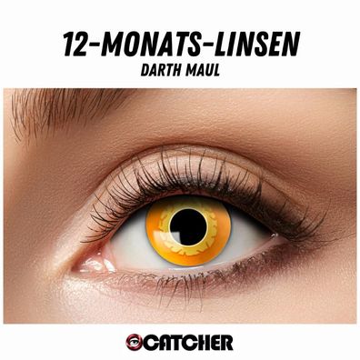 12 Monatslinsen Darth Maul Orange Schwarz Motivlinse