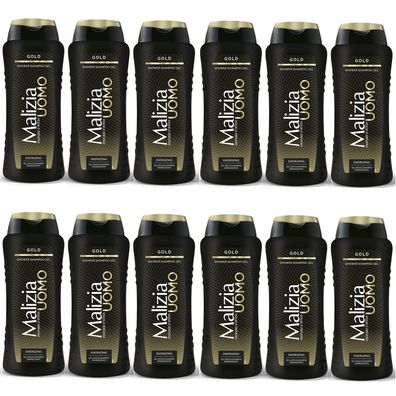 Malizia UOMO GOLD Duschgel & Shampoo 12x 250ml - vorratspackung