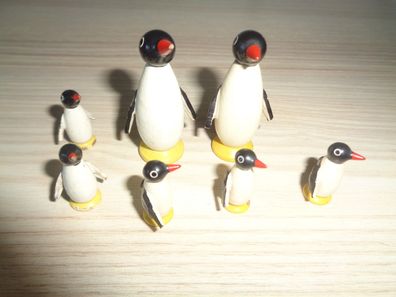 7 kleine Pinguine aus Sammlung Familie Erzgebirge Volkskunst