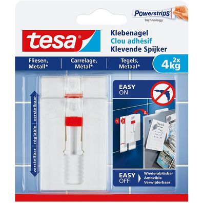 Klebenagel für Fliesen und Metall bis zu 4kg pro Nagel verstellbar