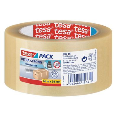 tesa tesapack Ultra Strong transparent Packband Hohe Reißfestigkeit