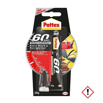 Pattex 60 Sekunden Universalkleber Extra Stark Schnell klebend 20g