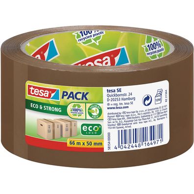 Tesa Verpackungsklebeband tesapack Eco and Strong 66m x 50mm braun