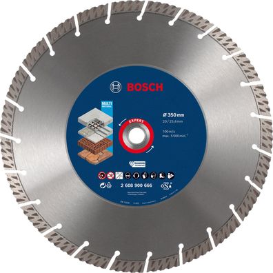 Bosch Expert MultiMaterial Diamanttrennscheiben 350 x 20/25,40 x 3,3 x 15 mm - 260890