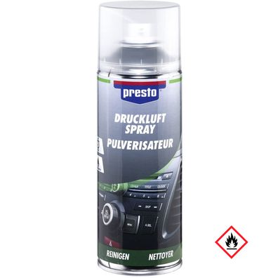 Presto Druckluftspray Hochdruck Einfaches Entfenen von Staub 100g