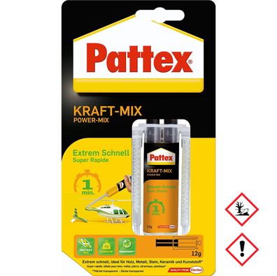 Pattex KraftMix Extreme Schnell in 1 Minute verarbeitbar 12g