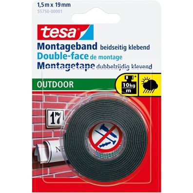 tesa Powerbond Doppelseitiges Montageband Outdoor Wasserfest