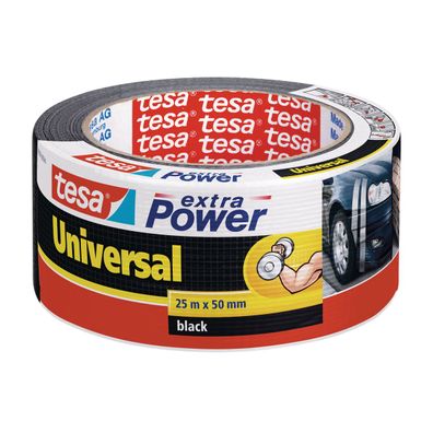 Tesa extra Power Universal Gewebeklebeband schwarz 25m x 50mm