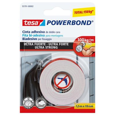 tesa Powerbond Montageband Ultra Strong beidseitig klebend Rolle