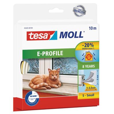 Tesa Moll Classic E Profile Gummidichtung Farbe weiß Größe S 10m