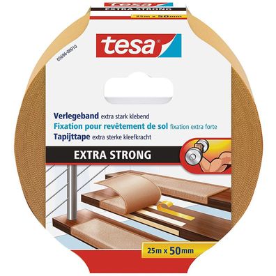 tesa doppelseitiges Verlegeband extra stark klebend 25m x 50mm