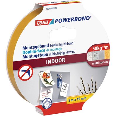 tesa Powerbond Doppelseitiges Montageband für den Innenbereich