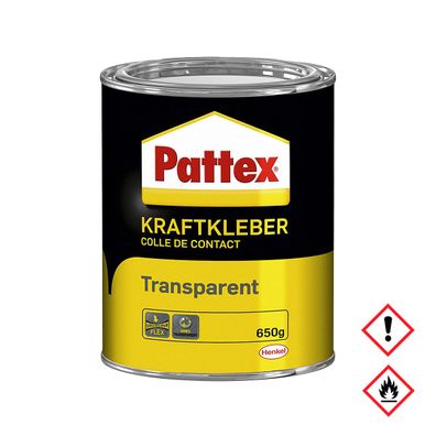 Pattex Kraftkleber Transparent hinterlässt keine Spuren 650g