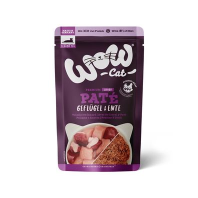 WOW Cat Senior Geflügel & Ente 24 x 125g (25,30€/kg)