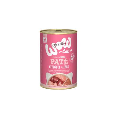 WOW Cat Junior Geflügel & Leber 12 x 400g (12,48€/kg)