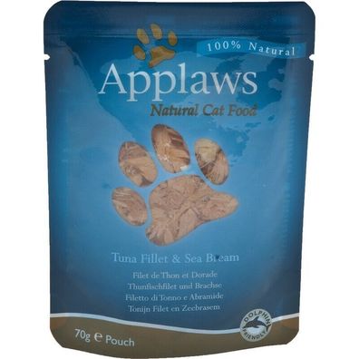 Applaws Cat Nassfutter P.B. Thunfischfilet & Brasse 12 x 70g (35,71€/kg)