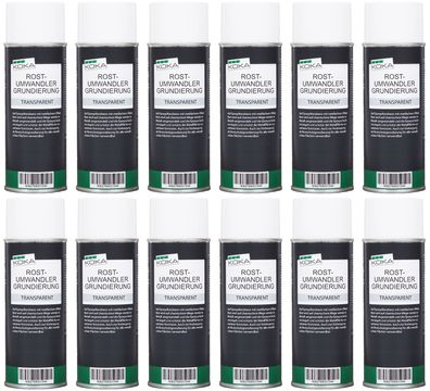 12x KOKA Rostumwandler Grundierung transparent Rostsanierer Rostentferner 400ml