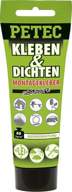 Petec Kleben & Dichten Ecoline 80 ml Tube Schwarz