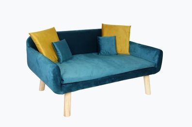 Retro-Tiersofa VELVET Polstersofa Couch Hundebett Katzenbett versch. Farben SAMT