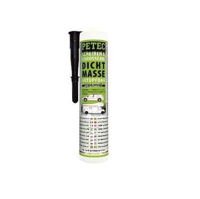 Petec Scheiben- & Karosseriedichtmasse 310 ml schwarz abtupfbar