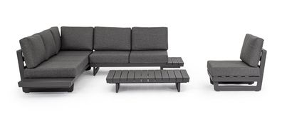 Ecksofa Infinity mit Kissen, Anthrazit