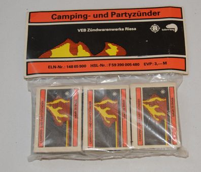 DDR Riesa Jugendfeuerwerk Sturmzündhölzer Camping- und Partyzünder