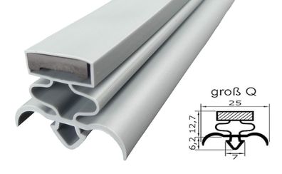 Magnetdichtung Profil groß Q 2000mm inkl. Magnetband Kühlschrank Dichtung