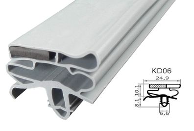 Magnetdichtung Profil groß KD06 2000mm inkl. Magnetband Kühlschrank Dichtung