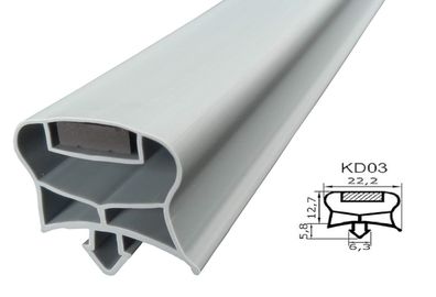 Magnetdichtung Profil groß KD03 2000mm inkl. Magnetband Kühlschrank Dichtung