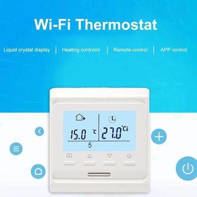 Thermostat Digitaler Raumthermostat Fußbodenheizung LED Touchscreen Unterputz