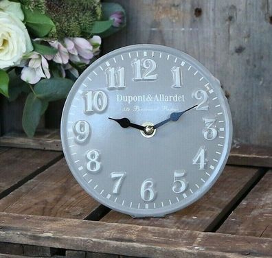 Chic Antique Uhr Tischuhr antik Nostalgie mocca shabby Metall 64439-20