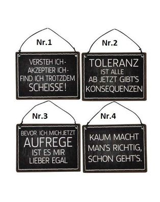 Metall Schild Deko Schild mit tollen Sprüchen 4 Modelle Auswahl 523237-000-829