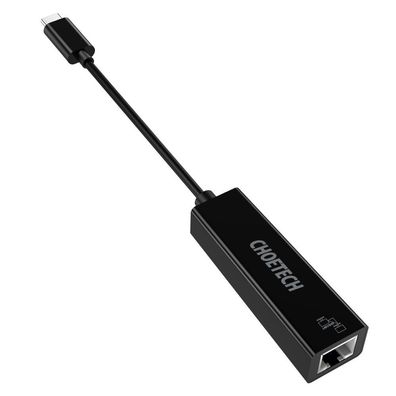 Choetech externer Netzwerkadapter RJ45 - USB Typ C (1000 Mbit/s) Ethernet Schwarz