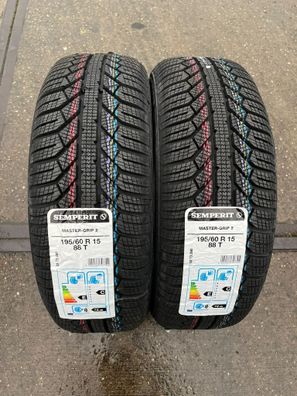 2x Winterreifen 195/60 R15 88T Semperit Master-Grip 2 DOT19 NEU