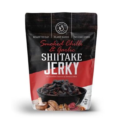 DJ&A Shiitake Mushroom Jerky Smoked Chilli & Garlic 60 g