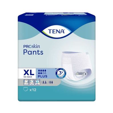 TENA Proskin Pants Plus Inkontinenzpants Gr. XL | Packung (12 Stück) (Gr. XL)